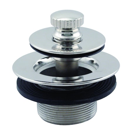 Westbrass Twist & Close 1-3/8" NPSM Fine Thread Bath Drain in Polished Chrome D331-F-26